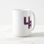 Mug Logo de l'Université d'Albany Initials (Devant droit)