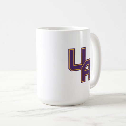 Mug Logo de l'Université d'Albany Initials (Devant droit)
