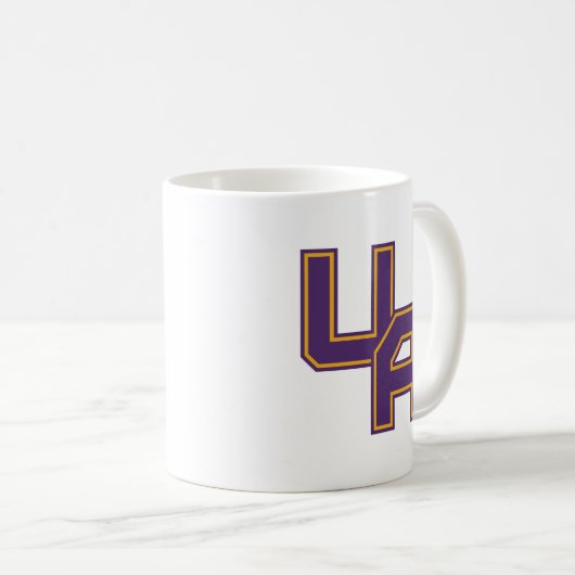 Mug Logo de l'Université d'Albany Initials (Devant droit)