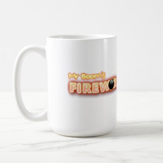 Mug Logo de M. Booms Firework Factory (Gauche)