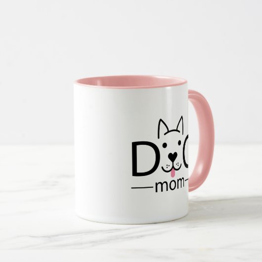 Mug Logo de maman de chien (Devant droit)