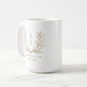 Mug Logo de Mariage monographique personnalisé avec co (Devant gauche)