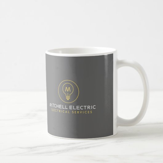 MUG LOGO DE MONOGRAMME DE BULLES LUMINEUSES POUR ÉLECT (Droite)