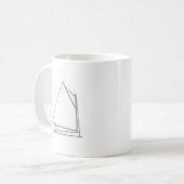 Mug Logo de navigation de Catboat (plan de voile) (Devant gauche)