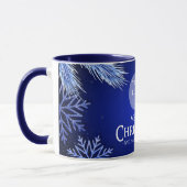 Mug Logo de Noël de l'entreprise Royal Blue (Gauche)