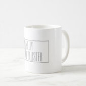 Mug Logo de nom et initiales gris moderne (Devant droit)