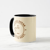 Mug Logo de pause café sur fond beige (Devant gauche)