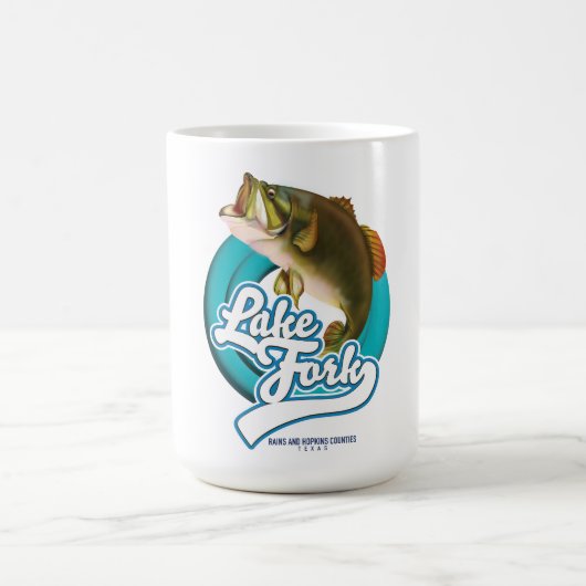 Mug logo de pêche Lake Fork Texas. (Centre)