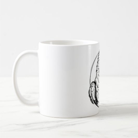 Mug logo de perroquet généré par IA (Gauche)