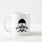 Mug logo de pochoir de masque de gaz (Gauche)