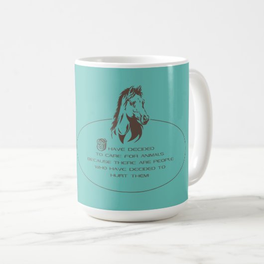 Mug Logo de protection des animaux - Mug, Coupe (Devant droit)
