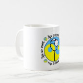 Mug Logo de puissance de fille de yoga (Devant gauche)