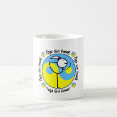 Mug Logo de puissance de fille de yoga (Centre)