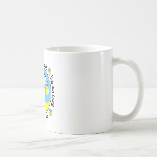 Mug Logo de puissance de fille de yoga (Droite)