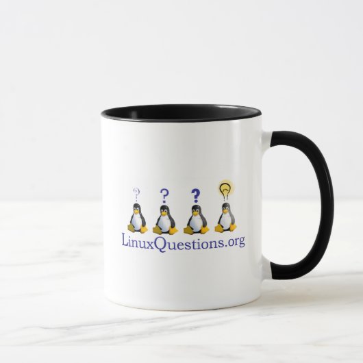 Mug Logo de questions de Linux (Droite)