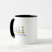 Mug Logo de questions de Linux (Devant gauche)