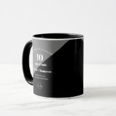 Mug Logo de reconnaissance des années de service perso (Devant gauche)