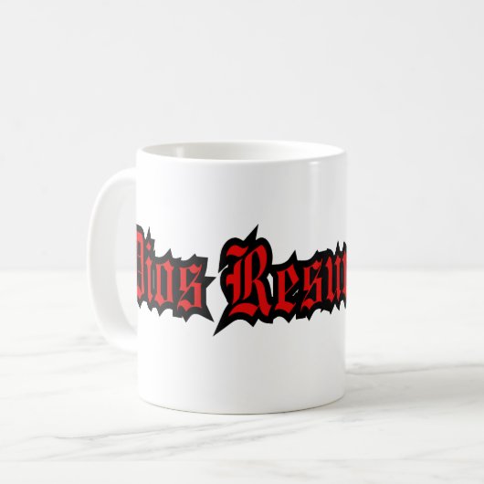 Mug Logo de résurrection Dios, 11 oz (Devant gauche)