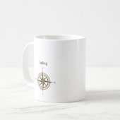 Mug Logo de rose de boussole (Devant gauche)