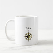 Mug Logo de rose de boussole (Gauche)