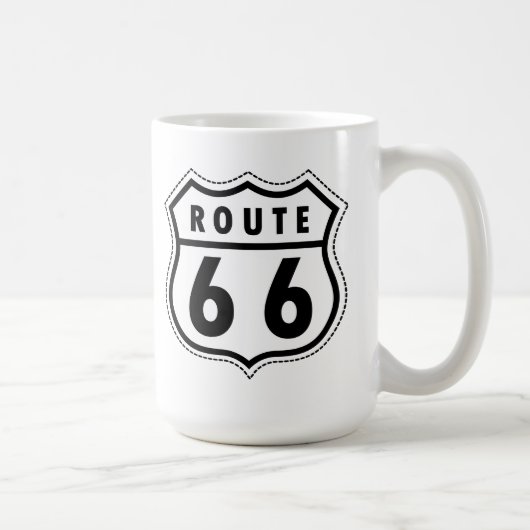 Mug Logo de route de l'itinéraire 66 (Droite)