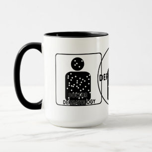 MUG LOGO DE SILHOUETTE DE DERMATOLOGIE DE DR