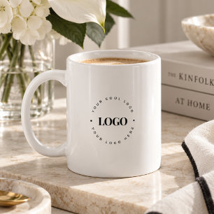 Mug Logo de société cercle rond personnalisé minimalis