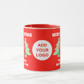 Mug Logo de société moderne éditable Noël Fêtes (Centre)