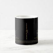 Mug Logo de société moderne points noirs et or (Centre)