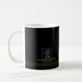 Mug Logo de société moderne points noirs et or (Gauche)