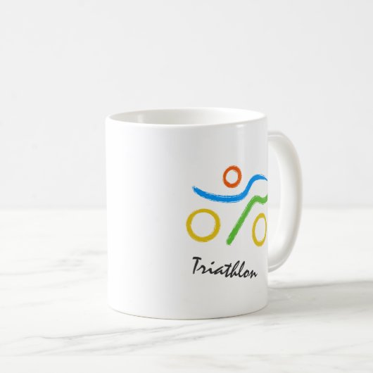 Mug Logo de triathlon (Devant droit)