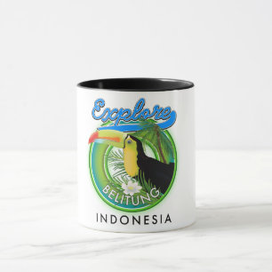 Mug logo de voyage de Belitung Indonésie