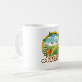 Mug Logo de voyage rétro Autriche (Devant gauche)