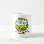 Mug Logo de voyage rétro Autriche (Centre)