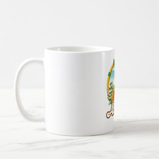 Mug Logo de voyage rétro Autriche (Gauche)
