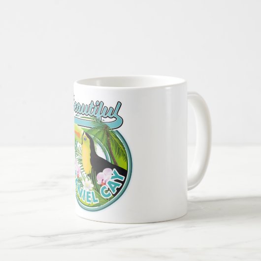 Mug Logo de voyage Staniel Cay (Devant droit)