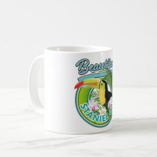 Mug Logo de voyage Staniel Cay (Devant gauche)