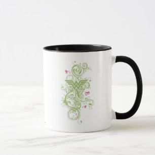 Mug Logo de Wonder Woman Green Swirls