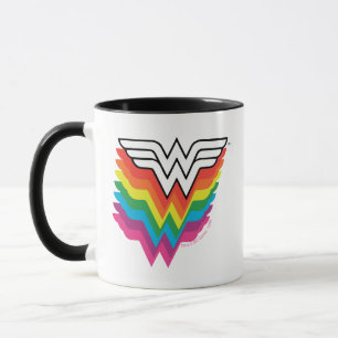 Mug Logo de Wonder Woman Layers Rainbow