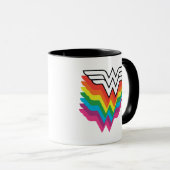Mug Logo de Wonder Woman Layers Rainbow (Devant droit)