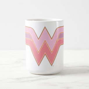 Mug Logo de Wonwoman Pink and Orange Mesh
