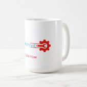 Mug Logo d'engrenage automobile (Devant droit)