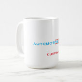 Mug Logo d'engrenage automobile (Devant gauche)