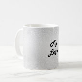 Mug Logo d'entreprise argenté rectangulaire (Devant gauche)