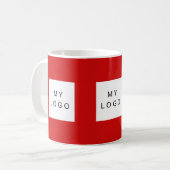 Mug Logo d'entreprise bleu marine (Devant gauche)