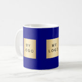 Mug Logo d'entreprise bleu marine (Devant gauche)