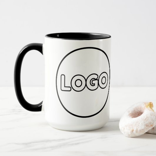 Mug Logo d'entreprise Café professionnel moderne éléga (Avec donut)