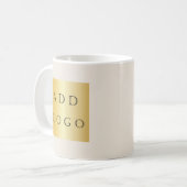 Mug Logo d'entreprise couleur crème beige (Devant gauche)