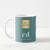 Mug Logo d'entreprise de nom de monogramme vert (Gauche)