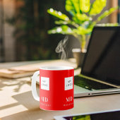 Mug Logo d'entreprise de nom monographique blanc rouge